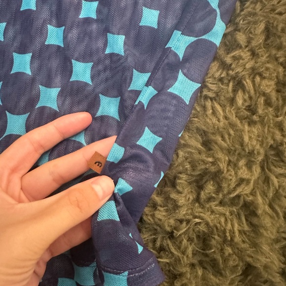 Miaou Blue and Teal Patterned Top - Picture 4 of 5